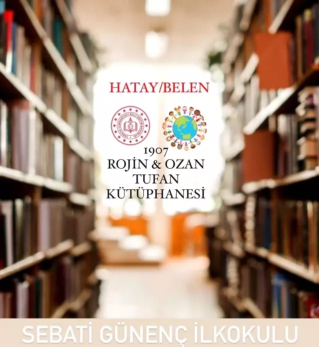 Ozan Tufan ve Rojin Tufan'dan El Birliği Projesi ile Hataylı öğrencilere kütüphane desteği