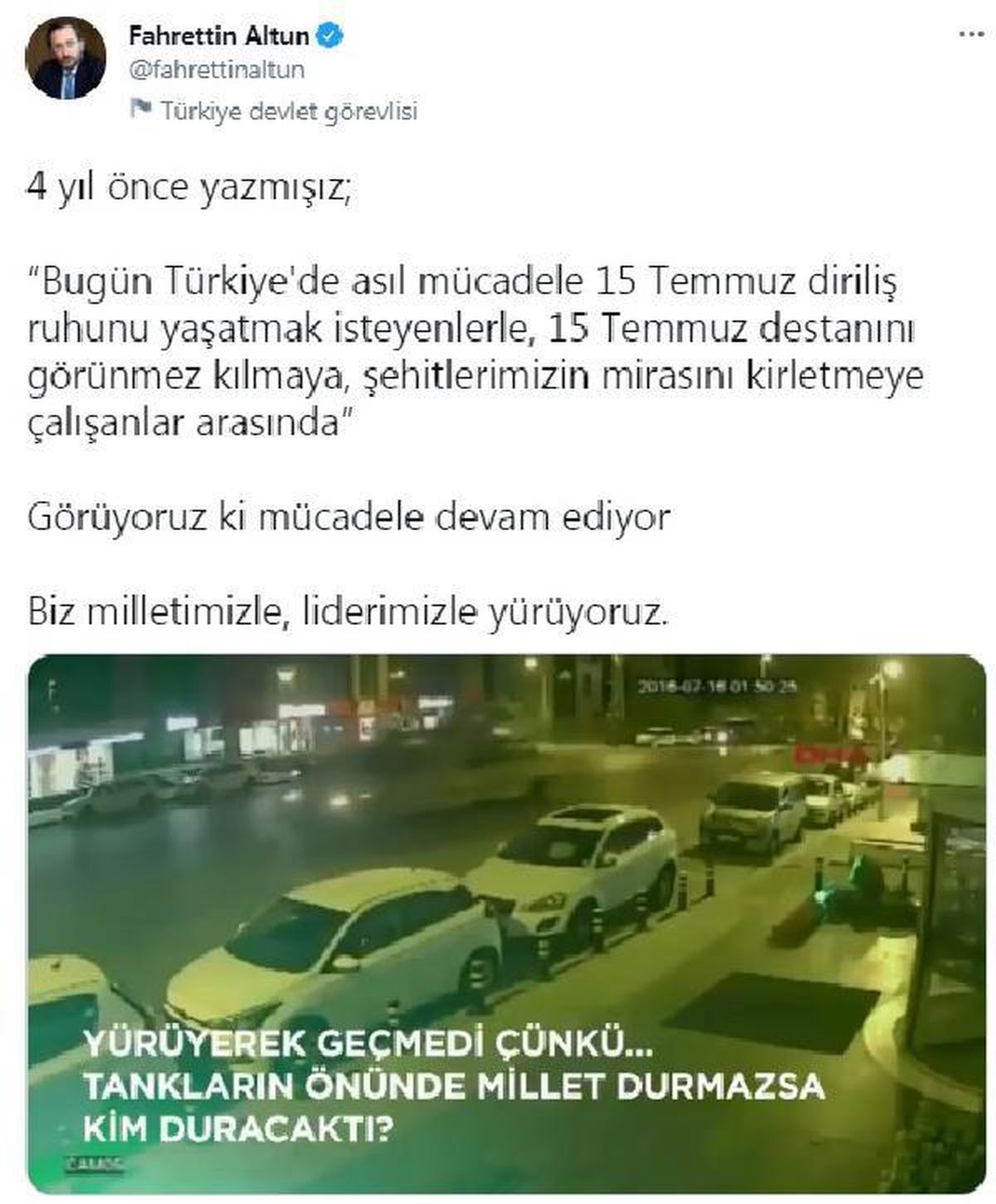 Altun:  Görüyoruz ki mücadele devam ediyor