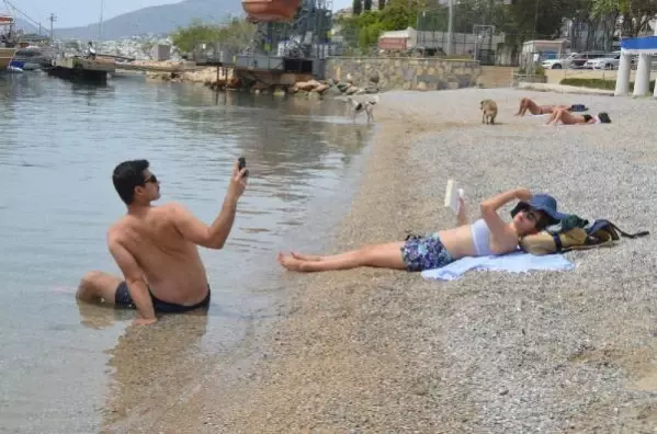Bodrum plajları tam kapanmada turistlere kaldı Bodrum plajları tam kapanmada turistlere kaldı