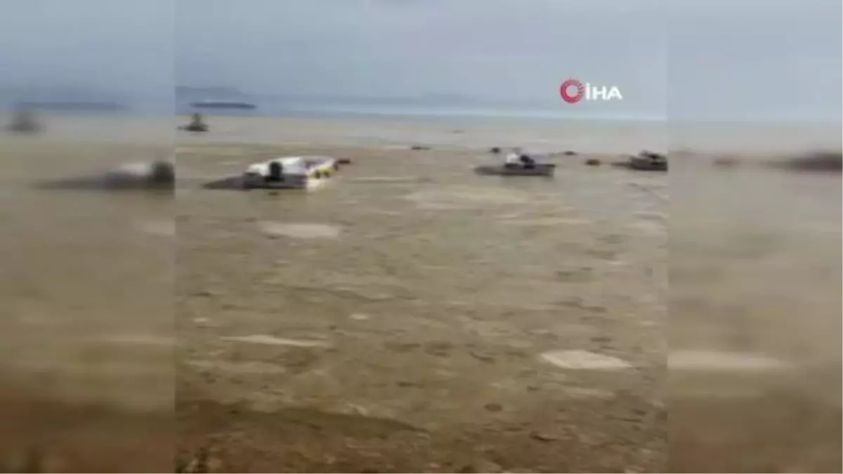 Gemlik Narlı sahilleri beyaza büründü