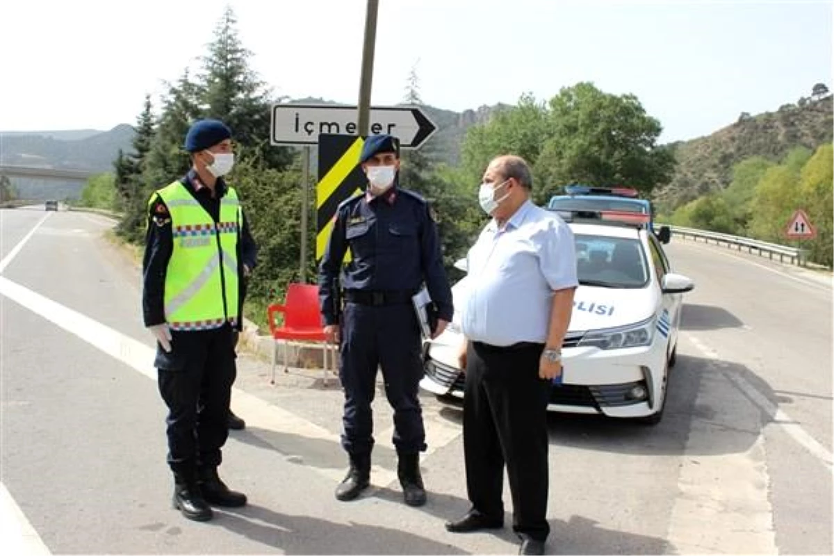 Kaymakam Ünal, yol emniyet kontrol noktalarını denetledi