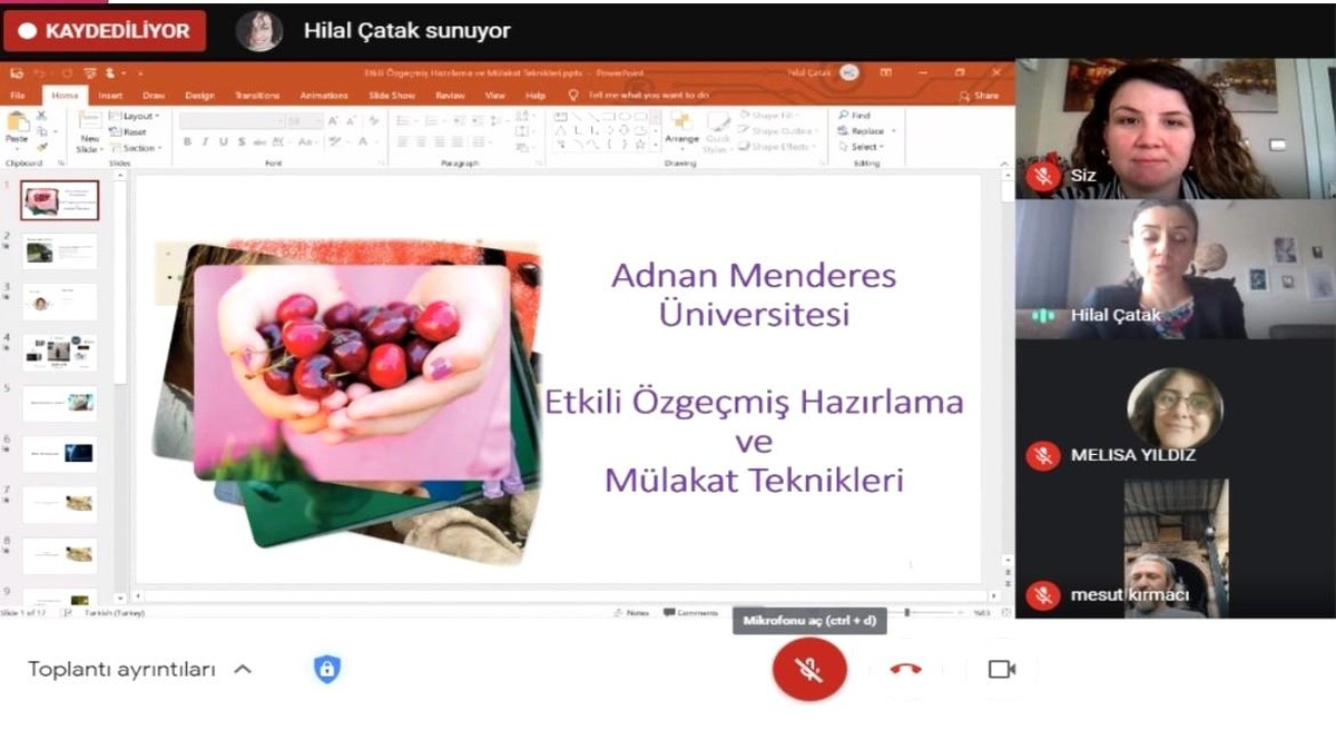 ADÜ Buharkent MYO\'da \'Etkili Özgeçmiş Hazırlama ve Mülakat Teknikleri\' eğitimi gerçekleşti