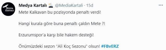 Fenerbahçe'nin kazandığı penaltıya sosyal medyada büyük tepki var Fenerbahçe'nin kazandığı penaltıya sosyal medyada büyük tepki var