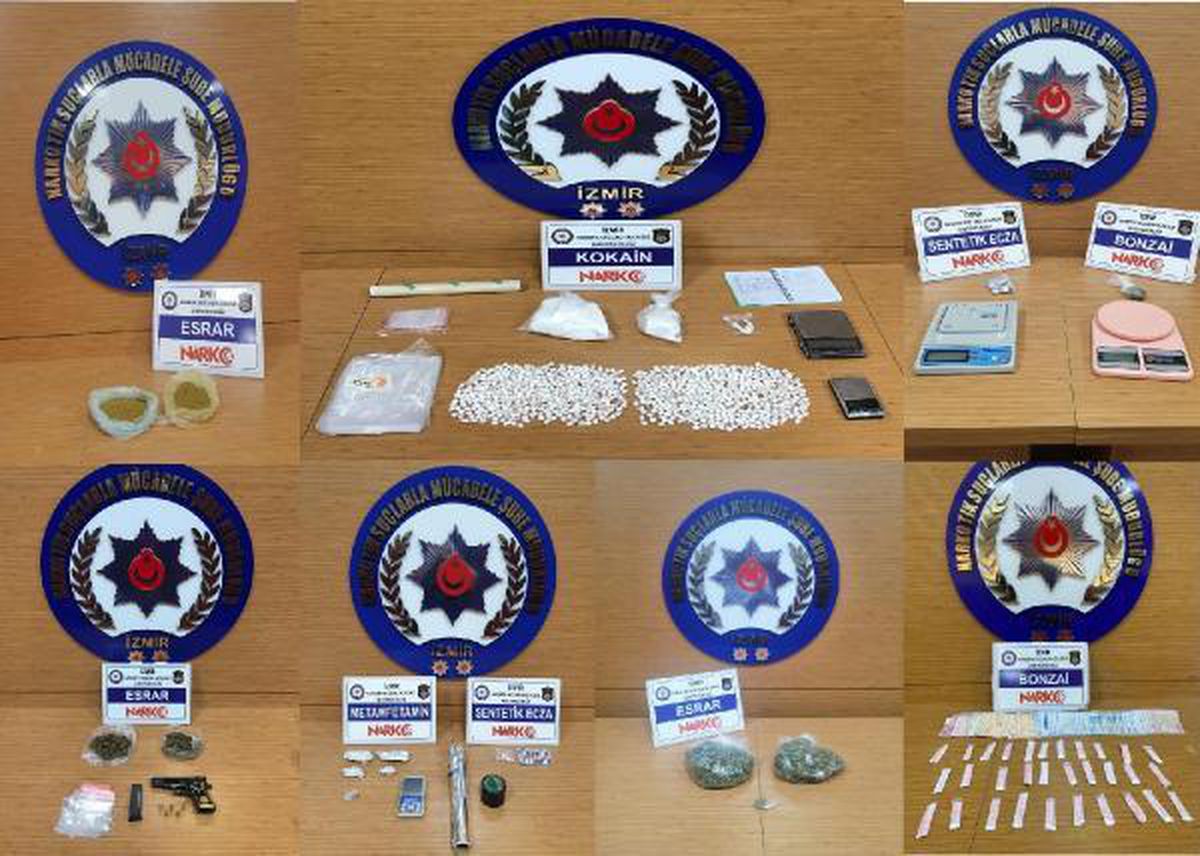 İzmir\'de son bir hafta içinde uyuşturucu operasyonlarında 15 kişi tutuklandı