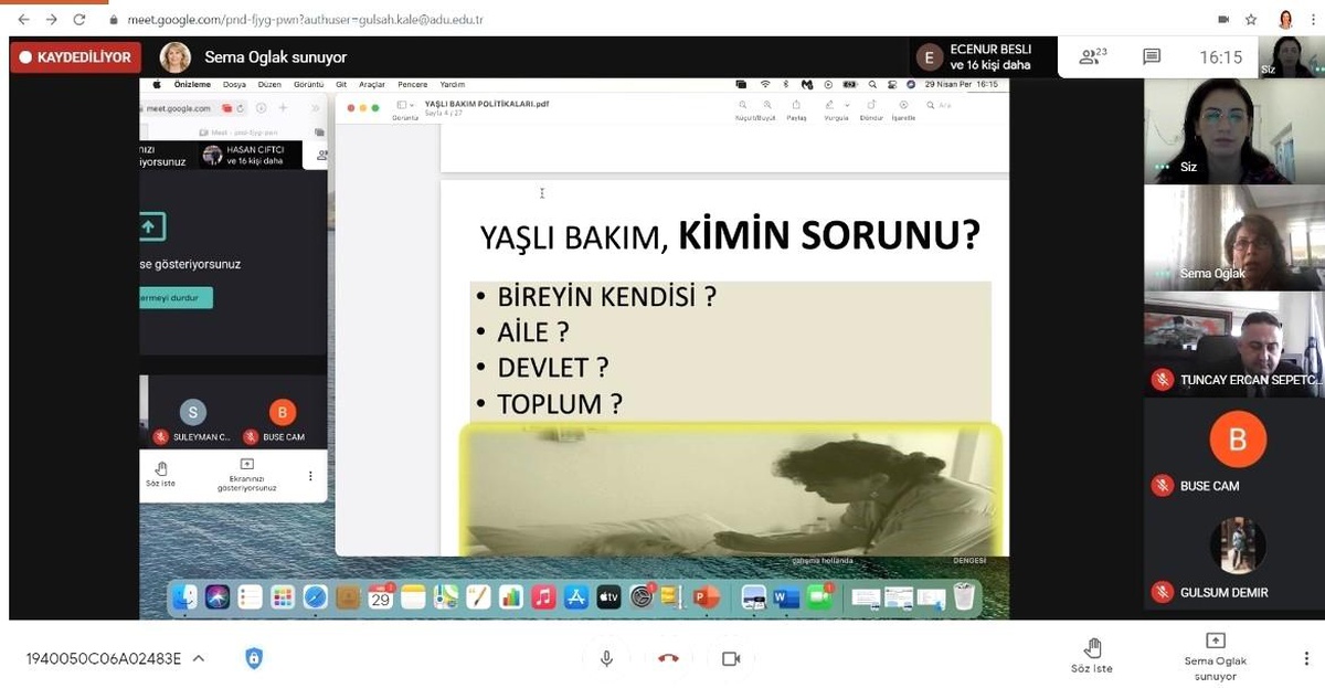 ADÜ Nazilli Sağlık Hizmetleri MYO\'da Avrupa\'daki Yaşlı Bakım Modelleri konuşuldu