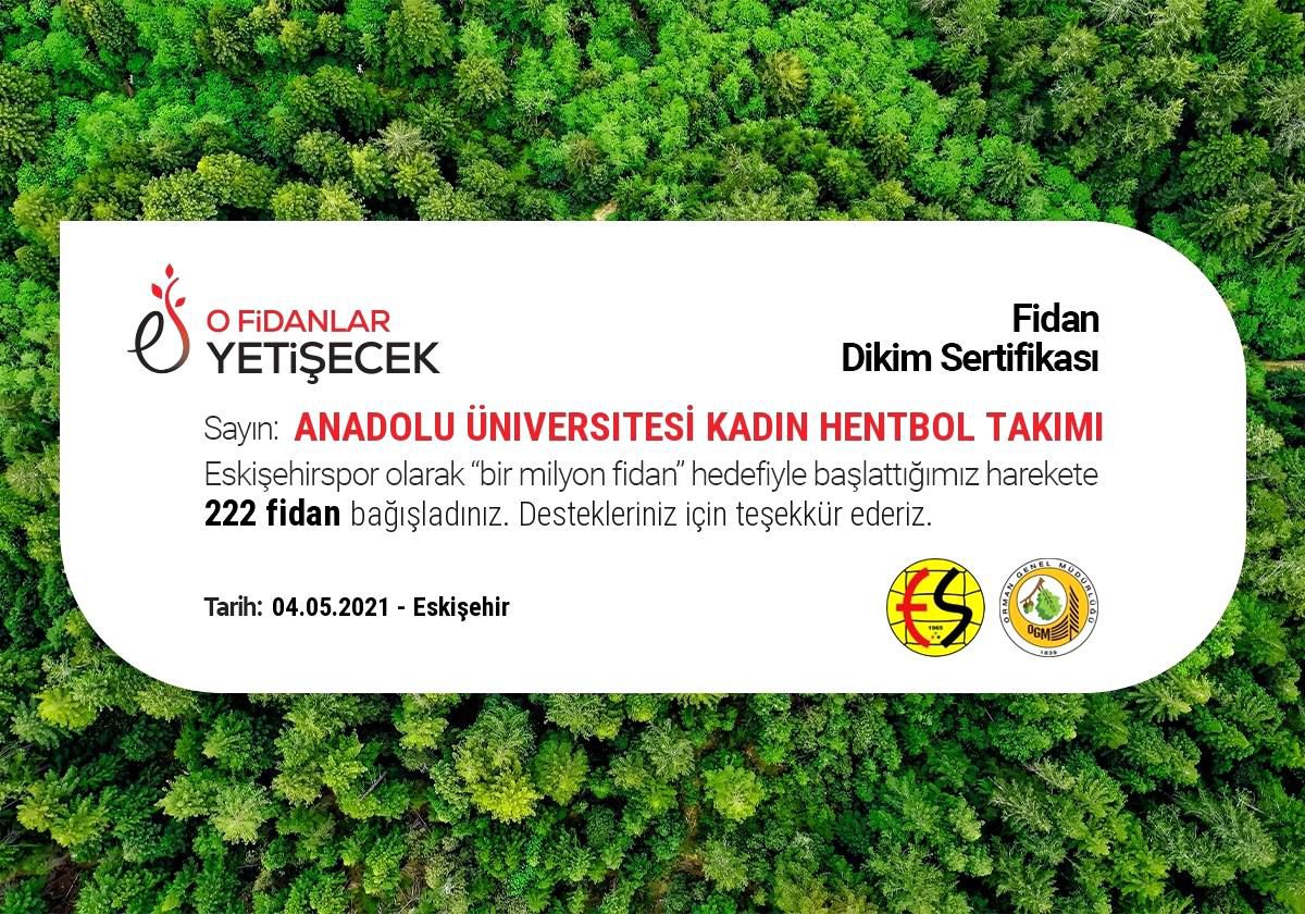 Anadolu Üniversitesinden Eskişehirspor\'a bir önemli destek daha