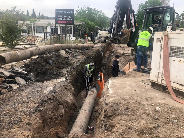 Bodrum Türkbükü'nde kanalizasyon hattı yenileniyor