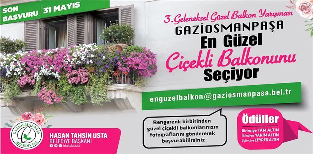 Gaziosmanpaşa en güzel çiçekli balkonunu seçiyor