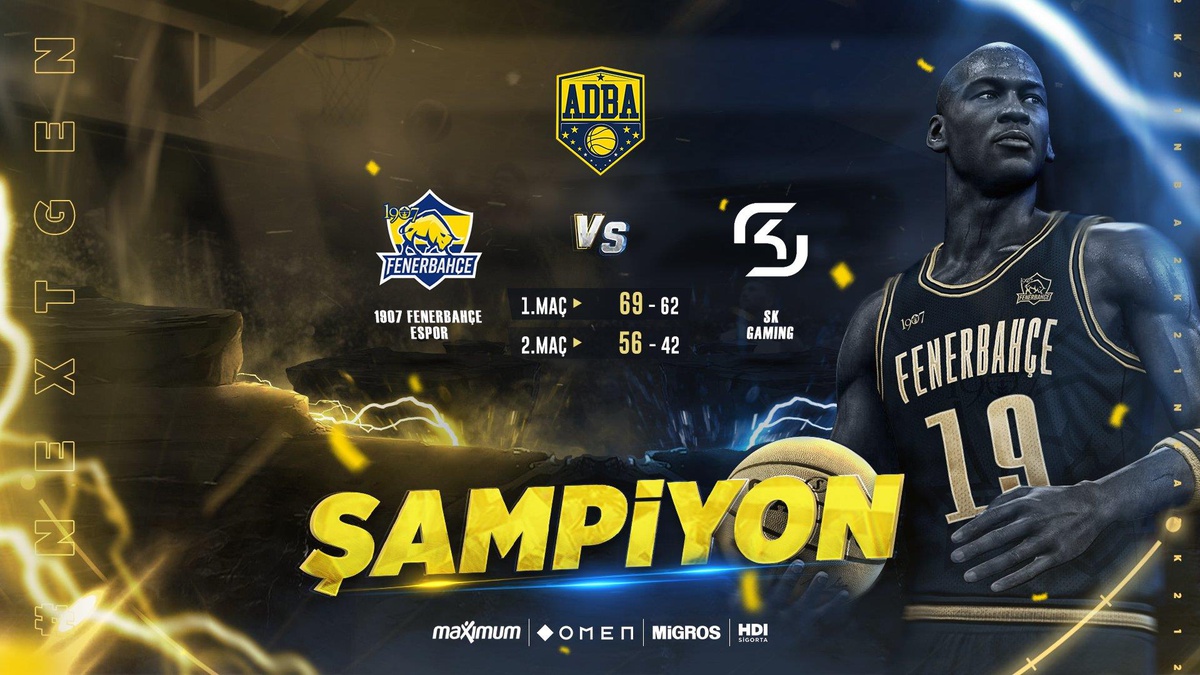 NBA 2K\'da şampiyon 1907 Fenerbahçe Espor oldu