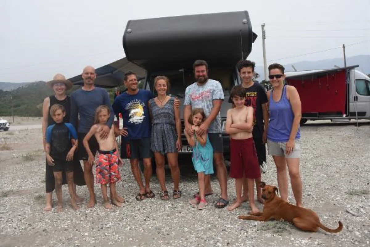 Alman ailelerin karavanla Türkiye tatili