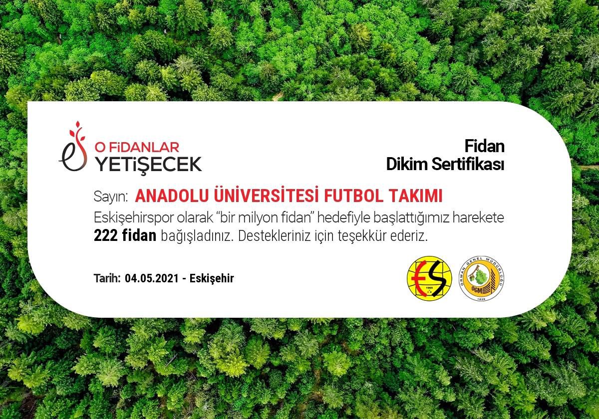 Eskişehirspor\'a Anadolu Üniversitesinin desteği devam ediyor