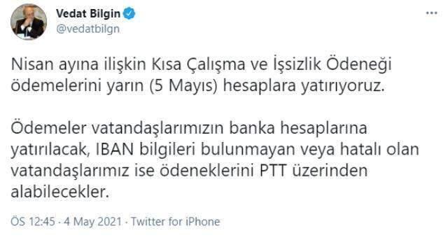 Kısa çalışma ve işsizlik ödeneği ödemeleri bugün yapılacak Kısa çalışma ve işsizlik ödeneği ödemeleri bugün yapılacak