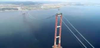 1915 Çanakkale Köprüsü'nde ana halatlar tamamlanıyor
