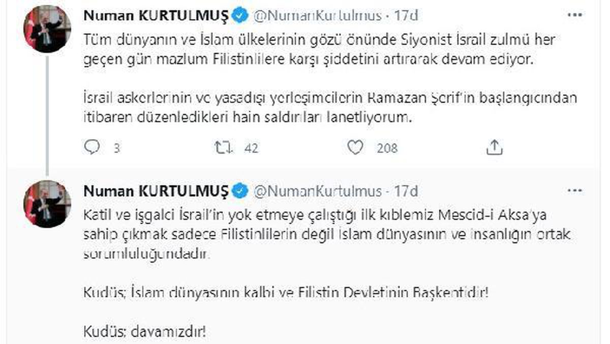 AK Parti Genel Başkanvekili Kurtulmuş\'tan, İsrail askerlerinin Filistinlilere saldırılarına tepki