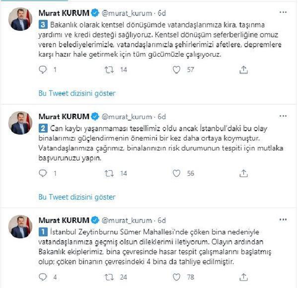 Zeytinburnu\'nda çöken 5 katlı boş binanın etrafındaki 4 bina tahliye edildi