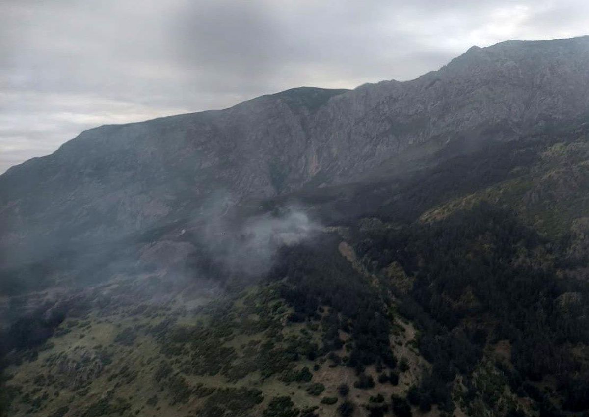 Manisa Spil Dağı Milli Parkında orman yangını