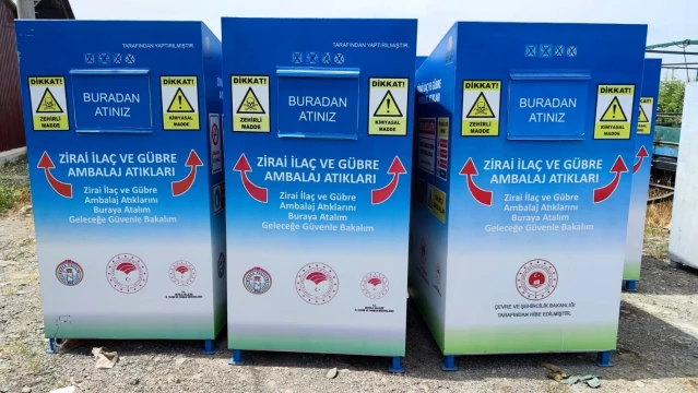 Ortaca, Köyceğiz ve Dalaman'a Bitki Koruma ve Gübre Ürünleri Ambalaj Atık Kutusu konuldu