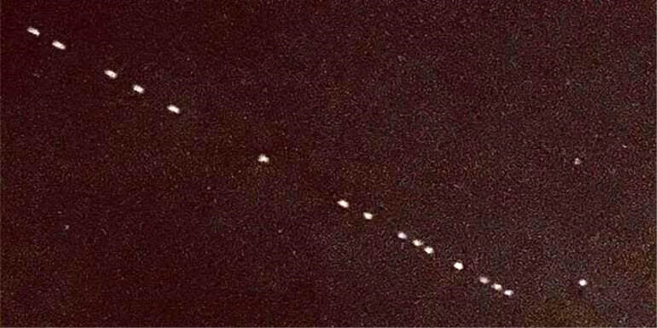 Ankara semalarında "Starlink" uyduları görüldü