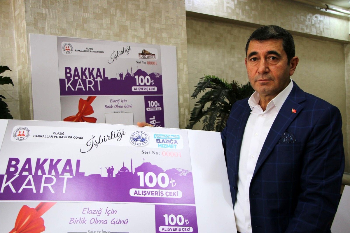 Elazığ\'da yerel esnafa "Bakkal Kart" desteği