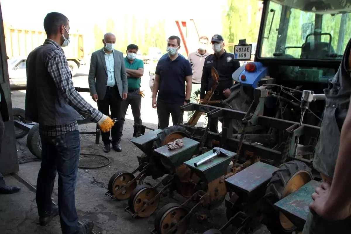 Malazgirt\'te kaymakam ve belediye başkanından sanayi esnafına ziyaret