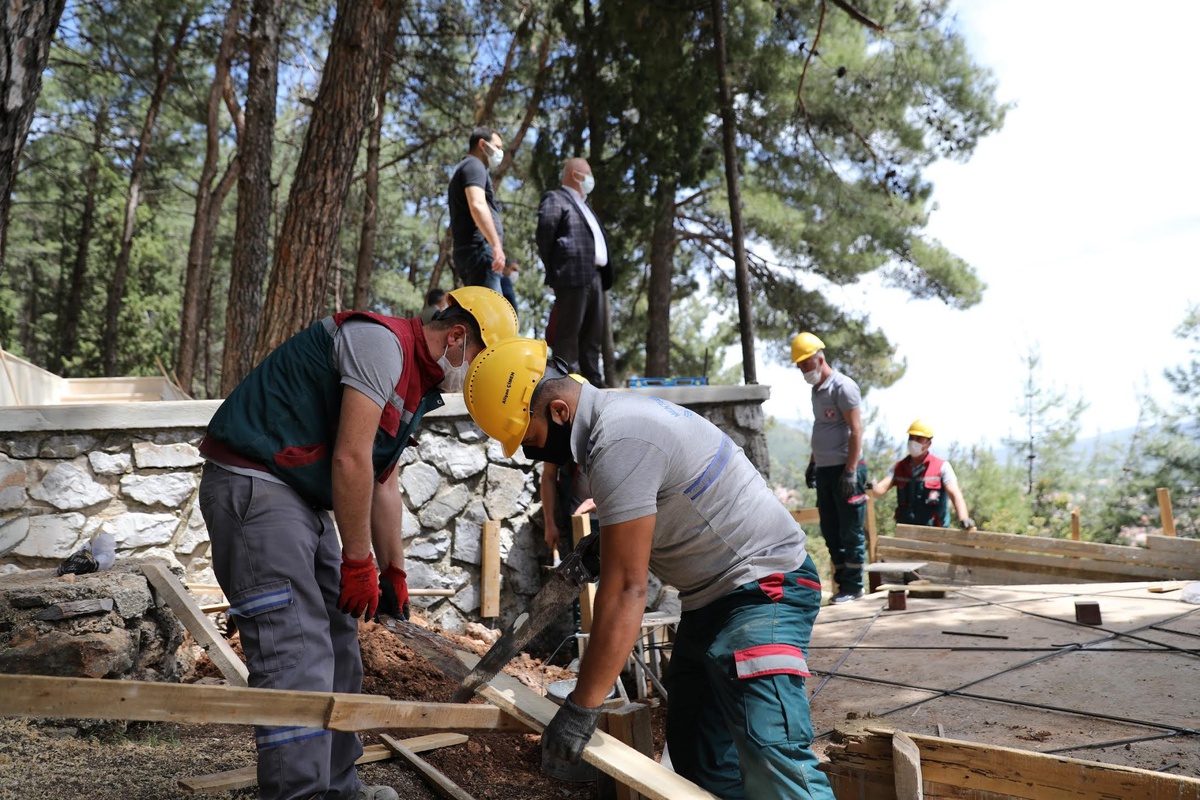 Kızıldağ Mesire Alanında çalışmalar tam gaz