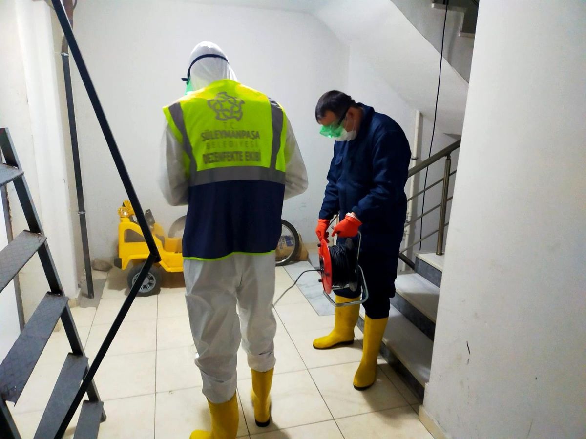 Süleymanpaşa Belediyesi Kovid-19 ile mücadele çalışmalarını sürdürüyor