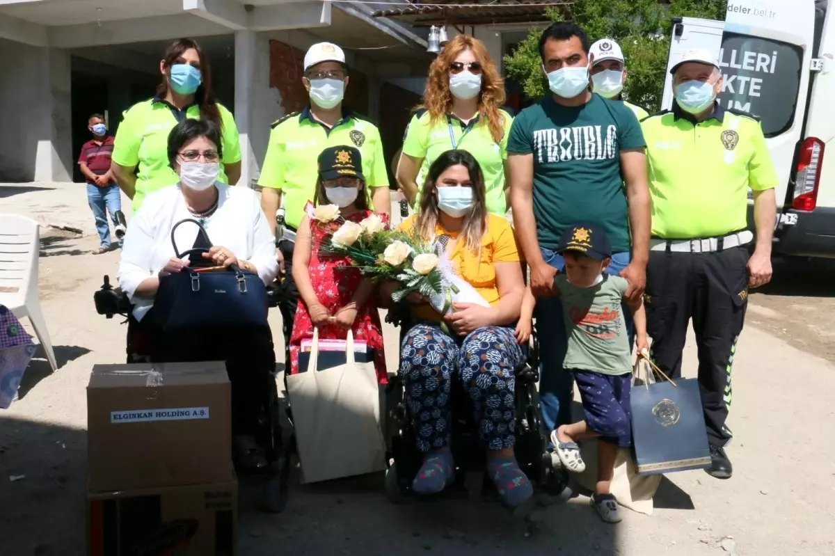 Trafik Haftasında engelli kadına anlamlı ziyaret