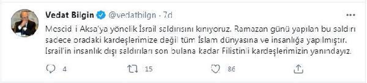 Son dakika haberi: Bakan Bilgin\'den İsrail\'e kınama