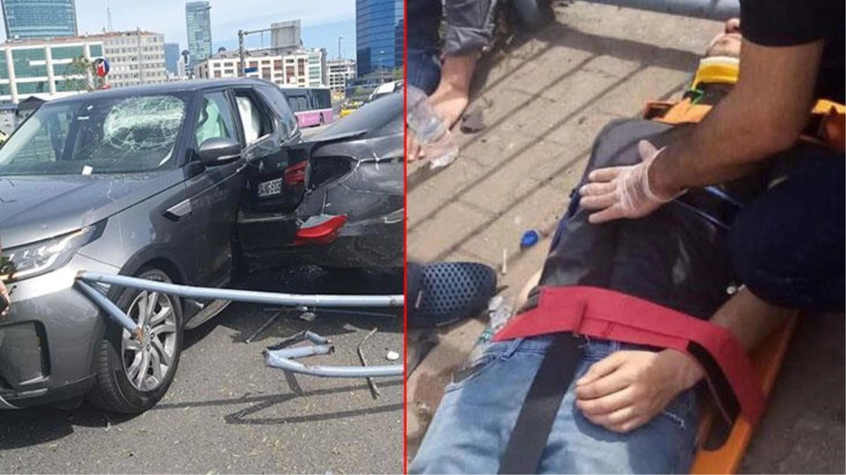 Beşiktaş\'ta makas atan sürücü, ortalığı birbirine kattı! 4 kişi yaralandı, 11 araç hasar gördü