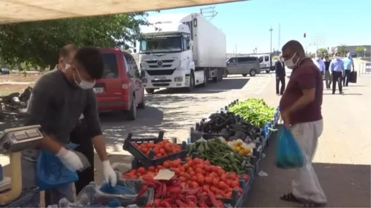 Midyat\'ta semt pazarında Kovid-19 denetimi yapıldı