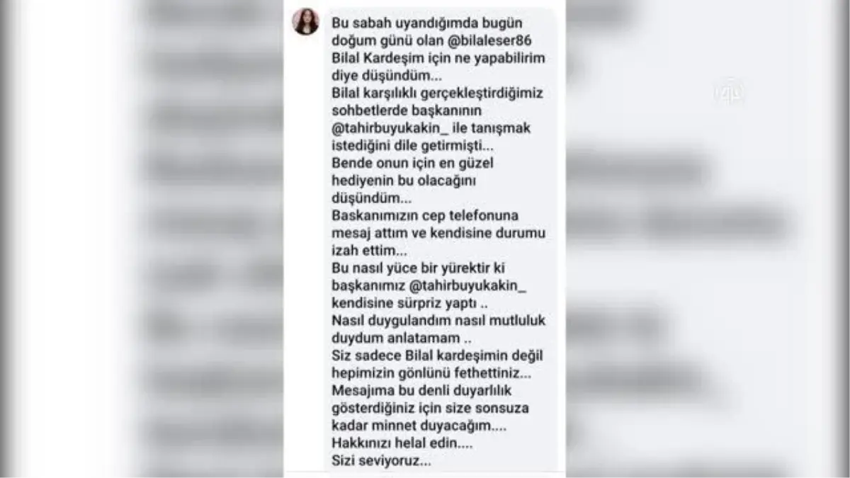 Kocaeli Büyükşehir Belediye Başkanı Büyükakın\'dan serebral palsi hastası engelliye sürpriz ziyaret