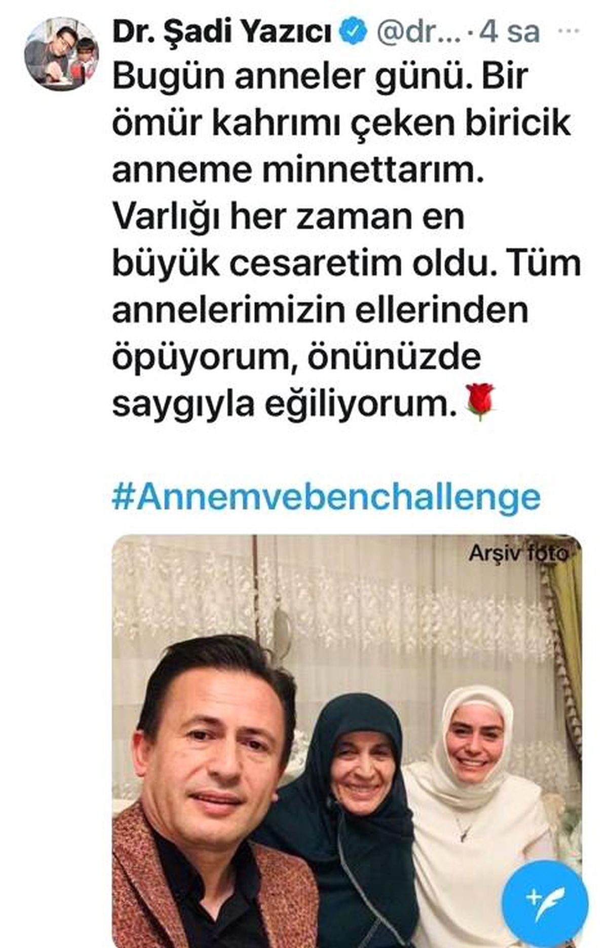 Tuzla Belediyesinden "Anneler için şarkı söyleyin" paylaşımı