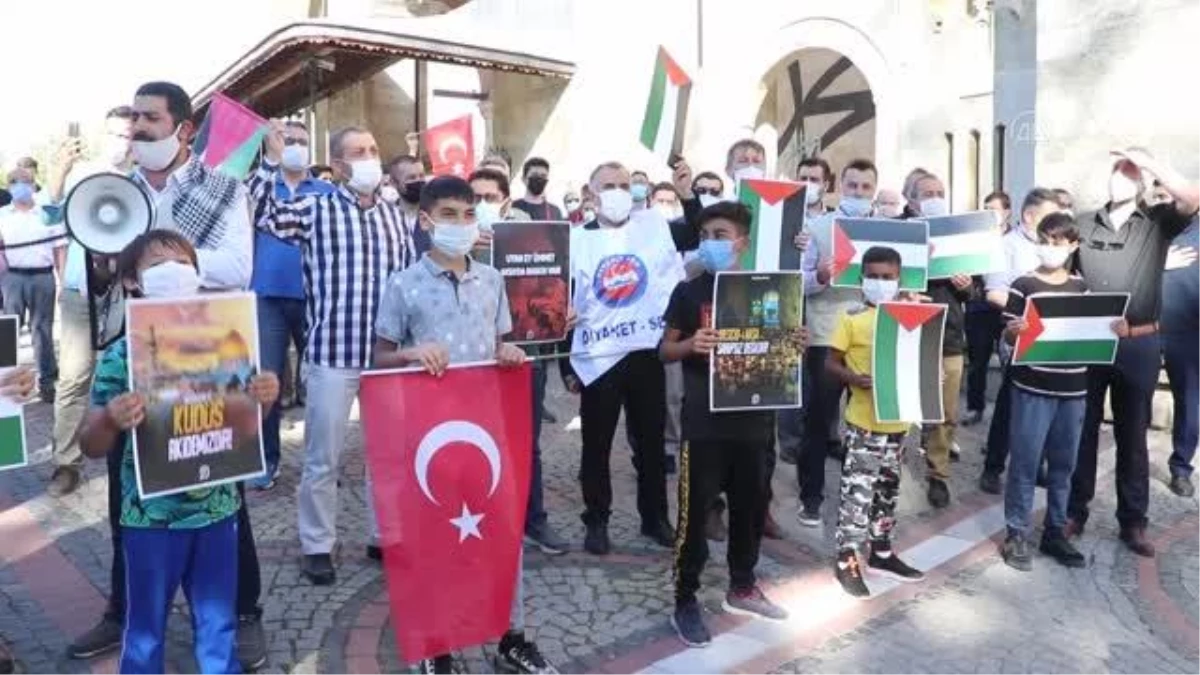 İsrail\'in Mescid-i Aksa saldırıları Edirne\'de protesto edildi