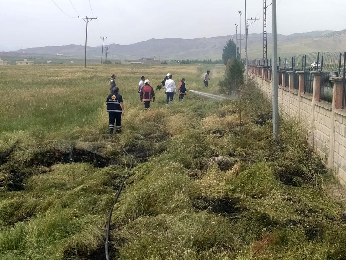 Siirt\'te yere atılan izmarit ekili alanı küle çevirdi