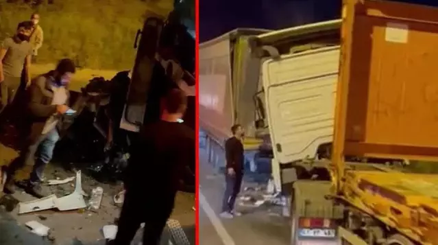 Aniden duran TIR zincirleme kazaya neden oldu: 1 ağır yaralı Aniden duran TIR zincirleme kazaya neden oldu: 1 ağır yaralı