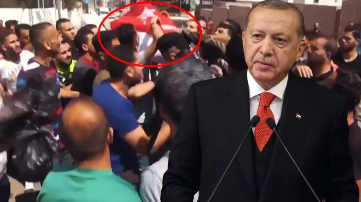 Cumhurbaşkanı Erdoğan Filistin için \'Kardan Aydınlık\' şiirini seslendirdi, şehidin üzerine serilmiş Türk bayrağı dikkat çekti