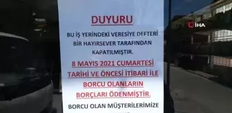 Gizli hayırsever veresiye defterini satın aldı