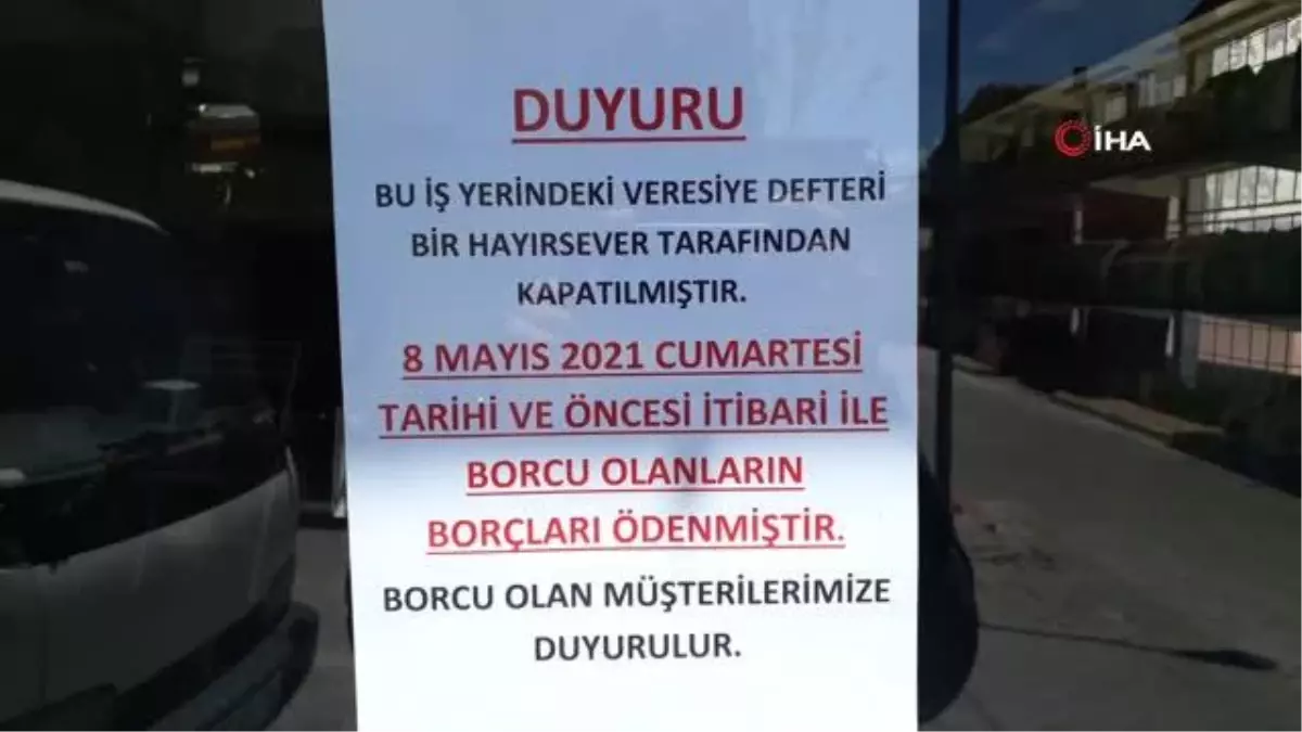 Gizli hayırsever veresiye defterini satın aldı