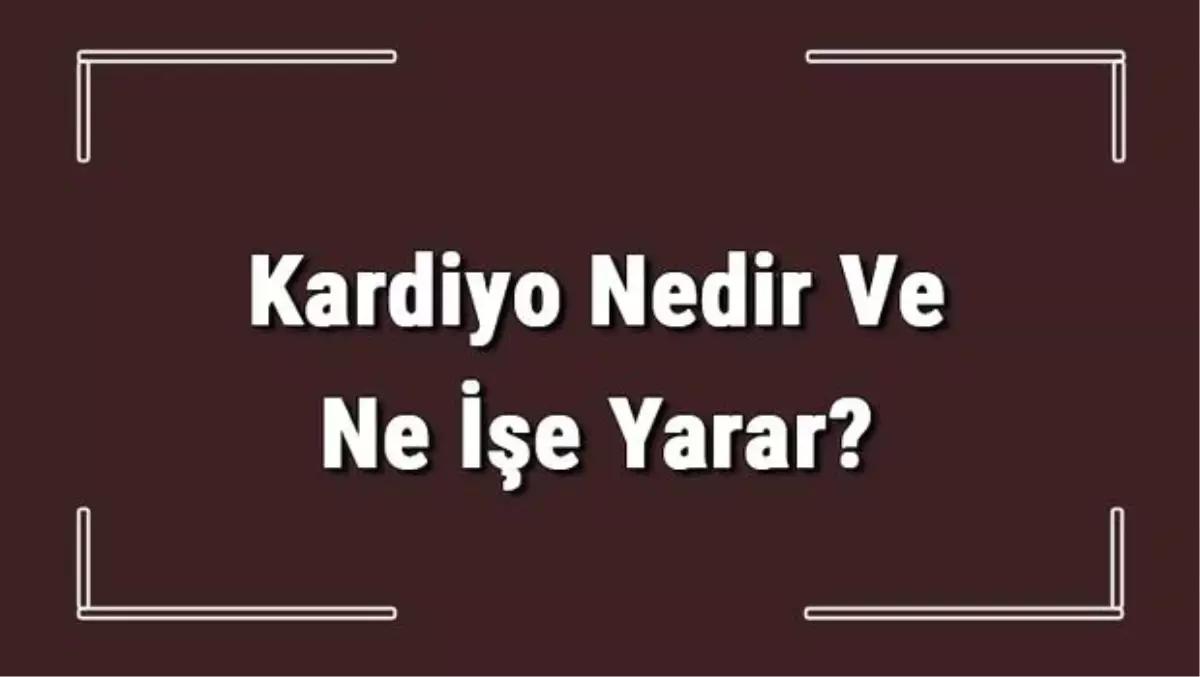 Kardiyo Nedir ve Ne İşe Yarar? Kardiyo Nasıl Yapılır ve Faydaları Neler
