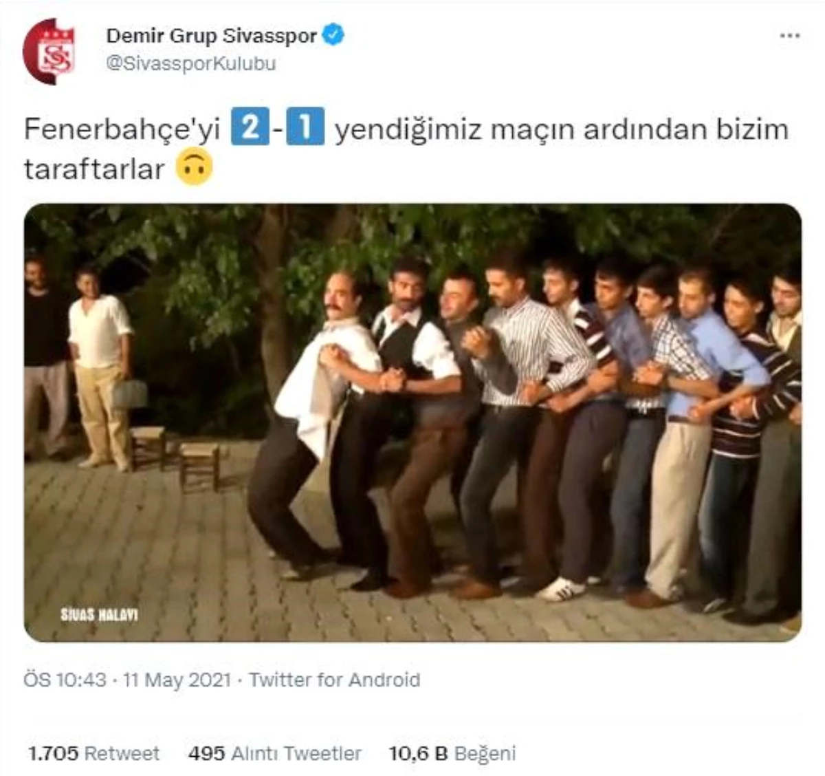 Sivasspor\'dan Fenerbahçe galibiyeti sonrası paylaşım!