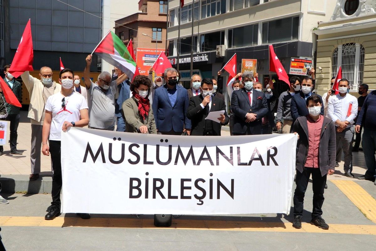 Samsun\'da Filistin\'e destek eylemi