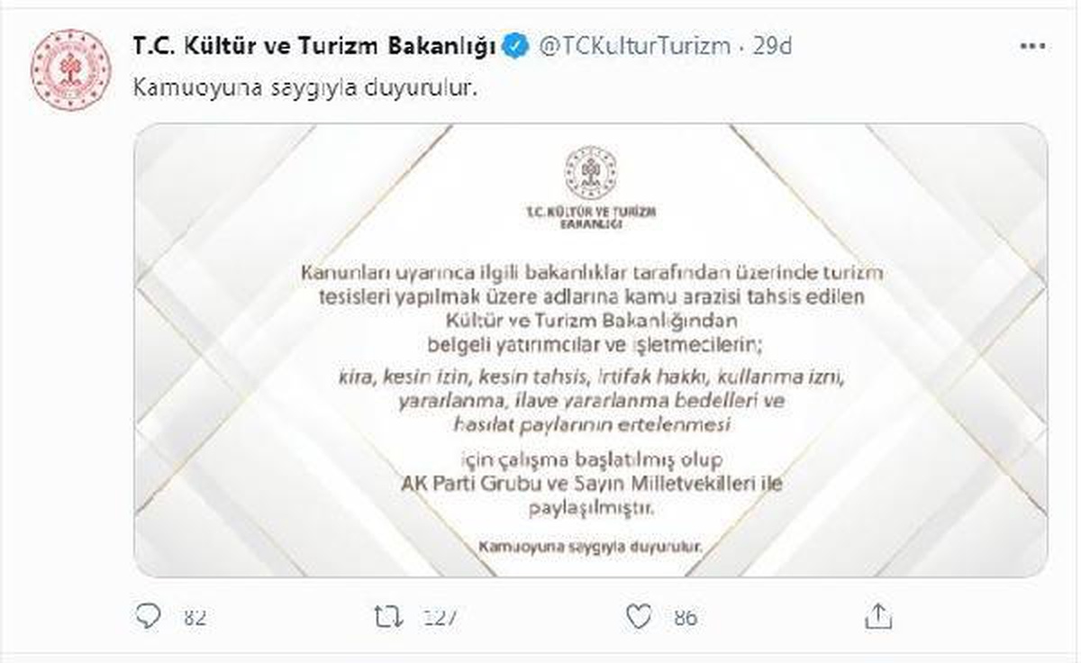 Turizm yatırımcı ve işletmecileri için \'erteleme\' çalışması