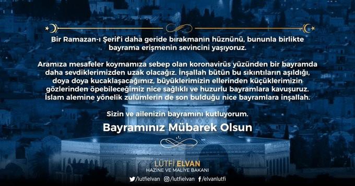 Bakan Elvan vatandaşların Ramazan Bayramı\'nı kutladı