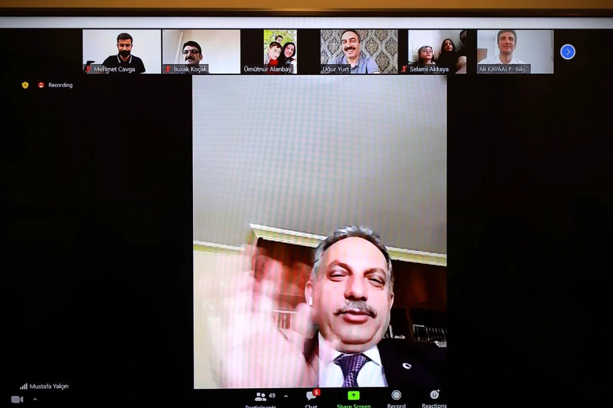 Başkan Mustafa Yalçın, belediye çalışanlarıyla video konferansla bayramlaştı