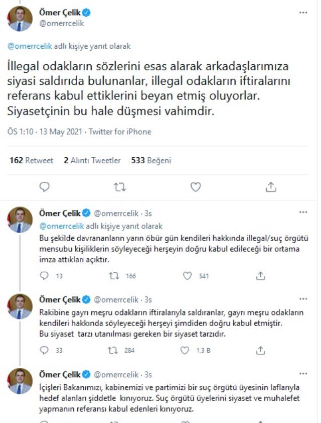 Sedat Peker'in Bakan Soylu ile ilgili iddialarına Cumhurbaşkanlığı'ndan ve AK Parti'den ilk yorum