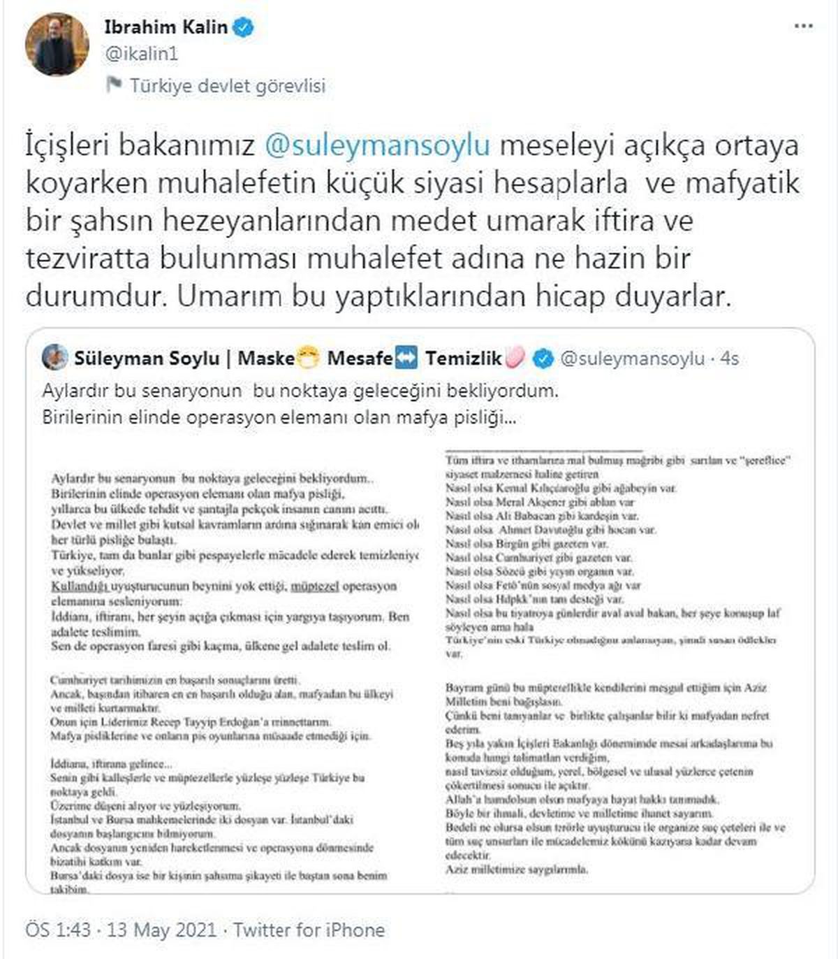 Sözcü Kalın: Muhalefet adına hazin bir durum