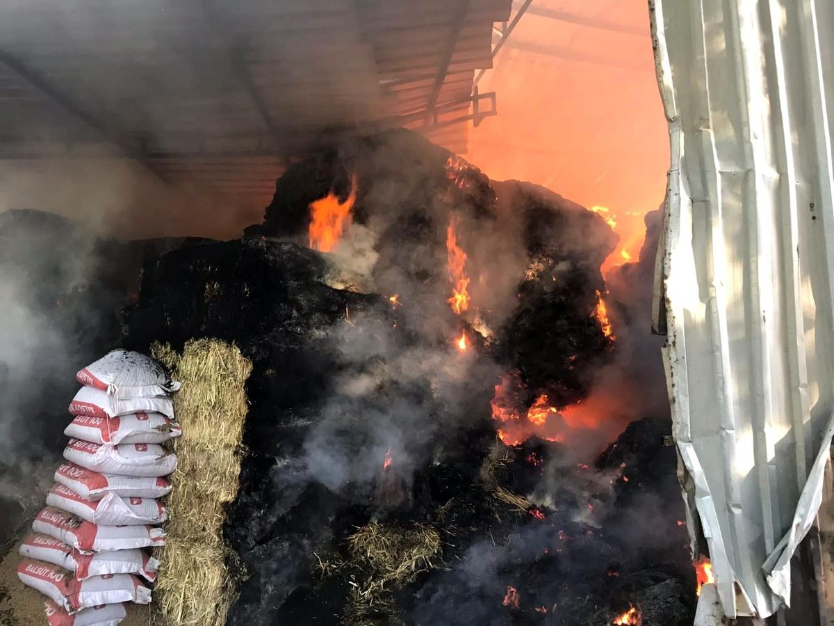 20 ton yem yanarak kül oldu