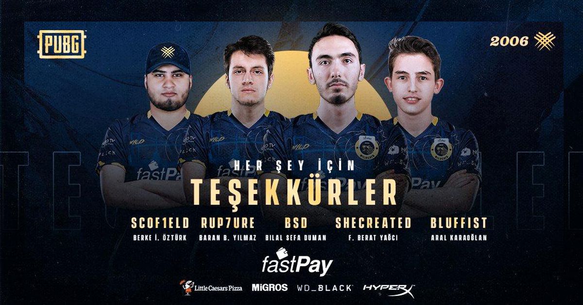 fastPay Wildcats PUBG kadrosu ile yollarını ayırdı!