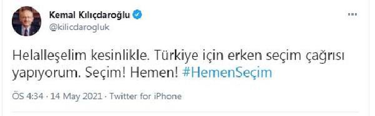 Kılıçdaroğlu\'ndan erken seçim çağrısı