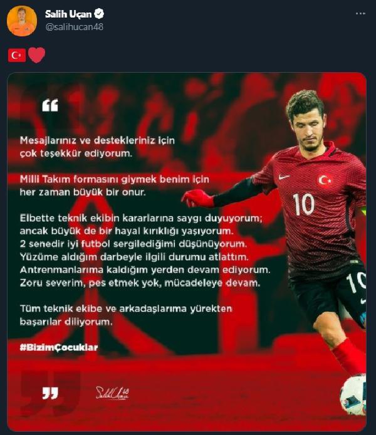 Salih Uçan: Büyük bir hayal kırıklığı yaşıyorum